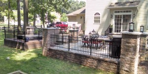raised backyard patio after installation