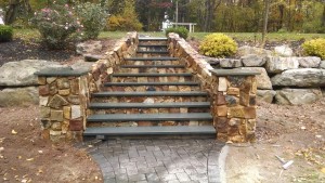 Stone steps after refinishing