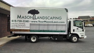 Mason Landscaping transport truck